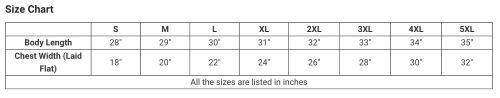 Youth Shirt Size Chart