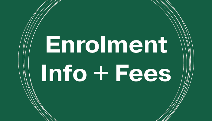 enrolment info and fees button